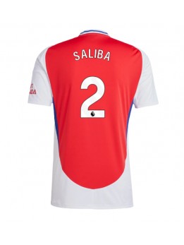 Arsenal William Saliba #2 Replika Hemmakläder 2024-25 Kortärmad